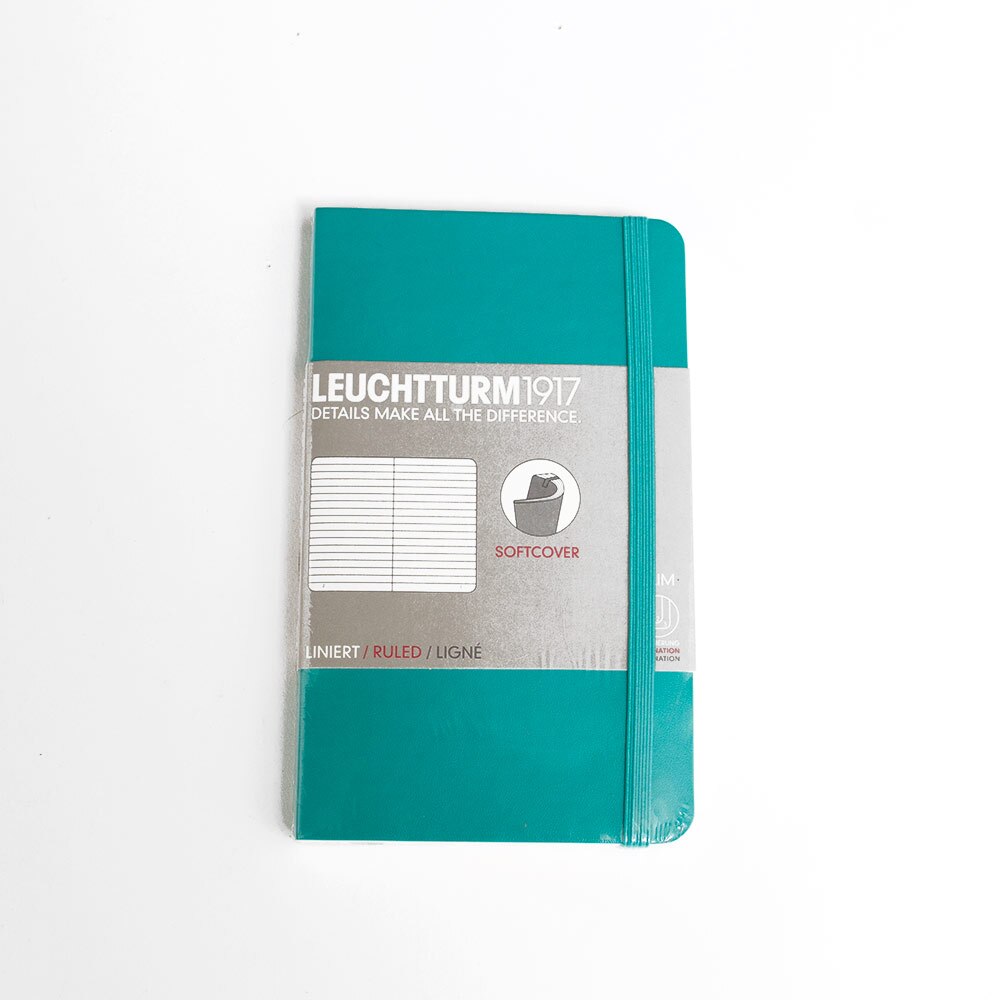 Leuchtturm, Pocket, Softcover, A6, Ruled, Emerald